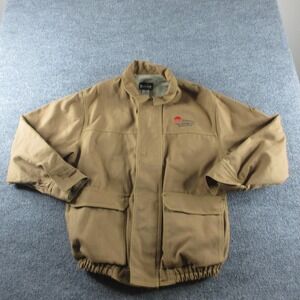 Bulwark FR Jacket Mens M Brown Canvas Bomber‎ Excel FR Lined Workwear Safety